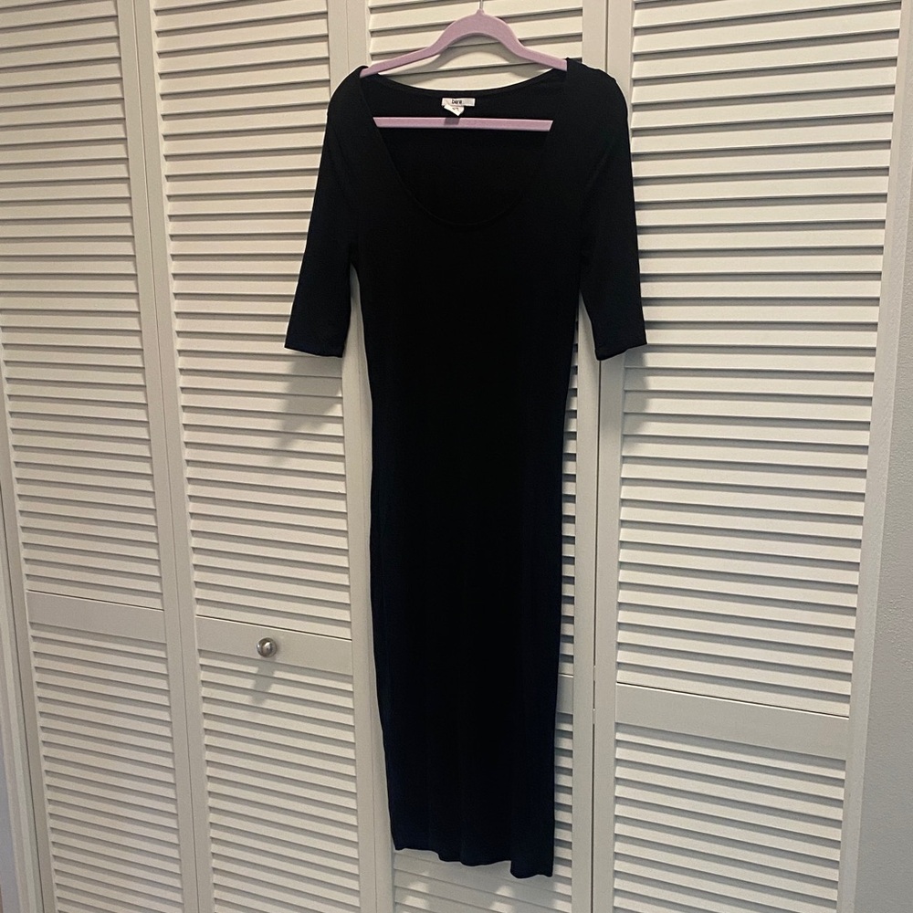 Bar III Classic Black Long Sleeve Dress